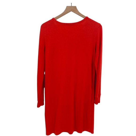 Toad&Co Ponderosa LS Dress Red Long Sleeve Ribbed Midi Dress Small - Picture 5 of 11
